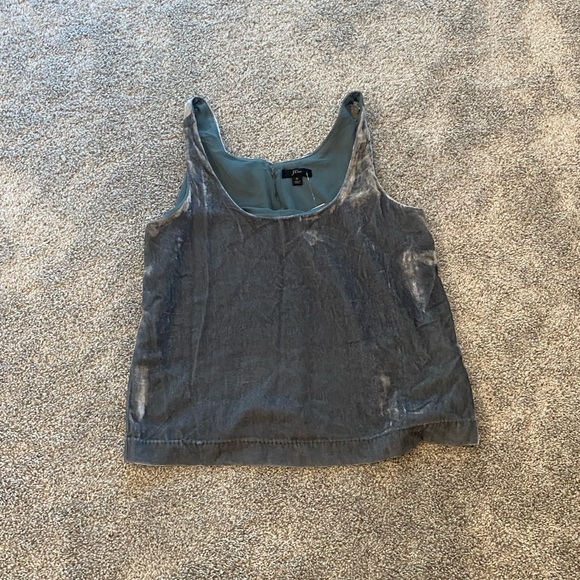 NWT J.Crew Velvet Tank Top in Blue, Size 6 - Picture 4 of 10
